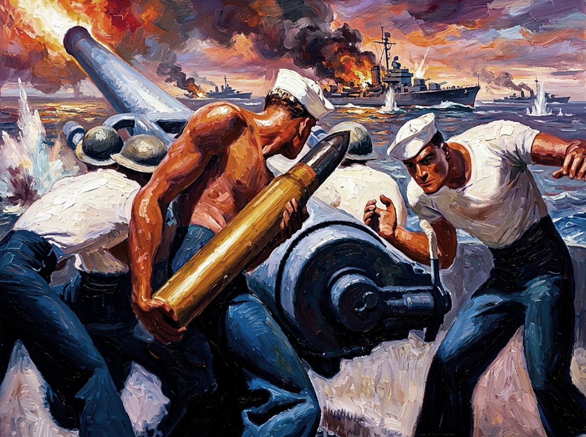peinture huile sur toile faite sur commande - PORTRAIT BOGOSSE US NAVY