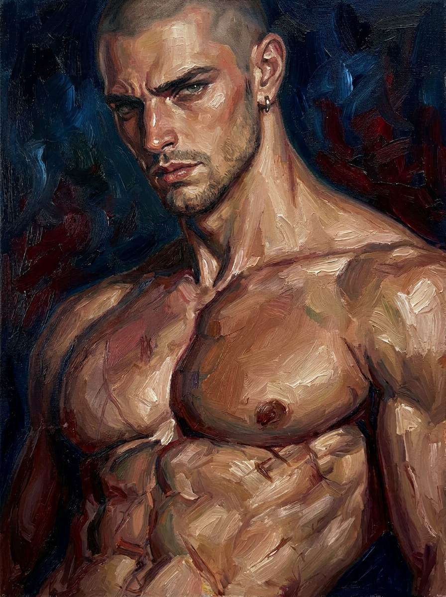 peinture huile sur toile faite sur commande - PORTRAIT BOGOSSE