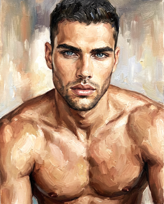 peinture huile sur toile faite sur commande - PORTRAIT BOGOSSE