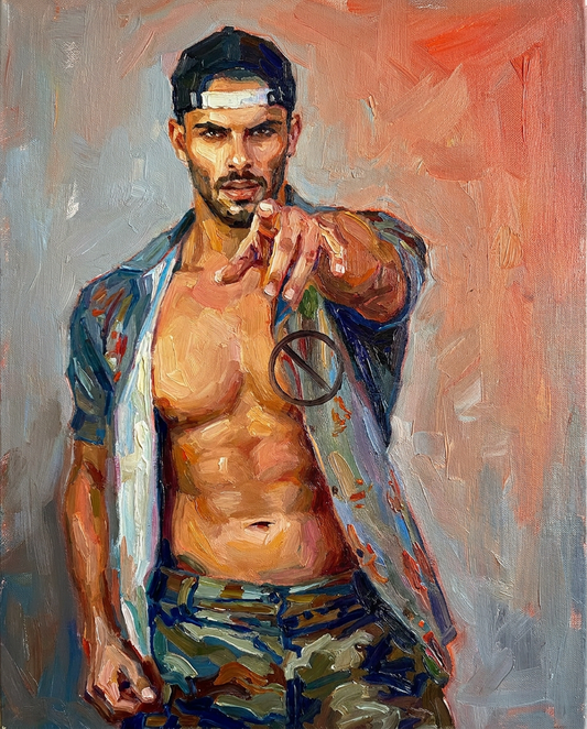 peinture huile sur toile faite sur commande - PORTRAIT RAPPEUR