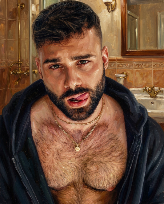 peinture huile sur toile faite sur commande - PORTRAIT BOGOSSE