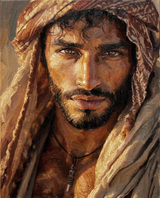 peinture huile sur toile faite sur commande - PORTRAIT TOUAREG