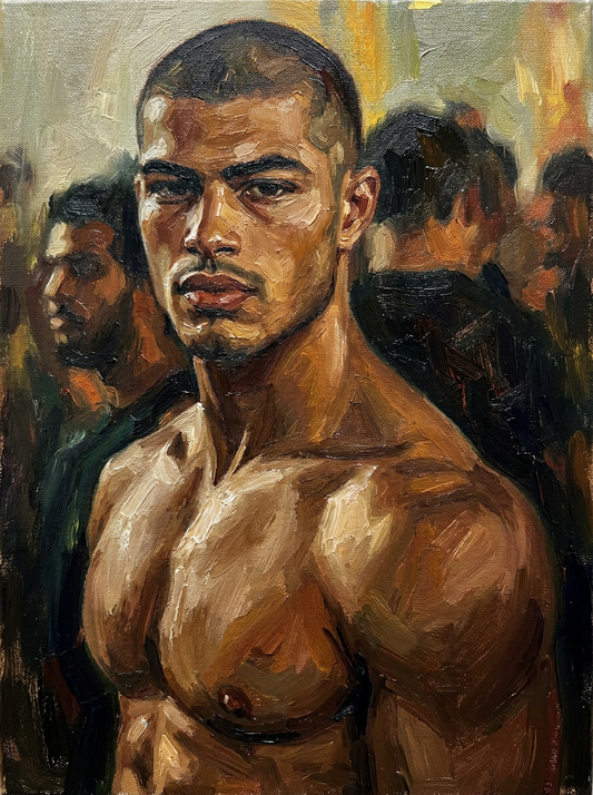 peinture huile sur toile faite sur commande - PORTRAIT BOGOSSE
