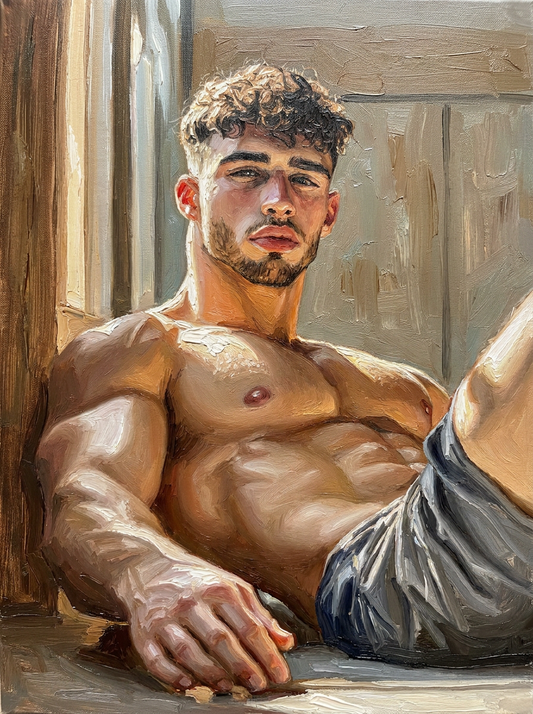 peinture huile sur toile faite sur commande - PORTRAIT BOGOSSE