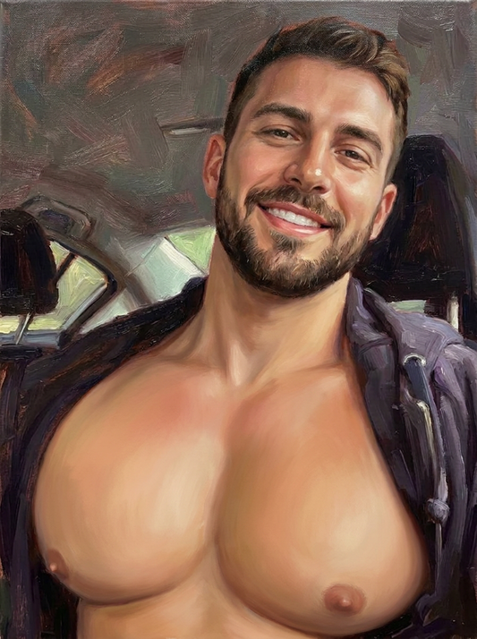 peinture huile sur toile faite sur commande - PORTRAIT PECS