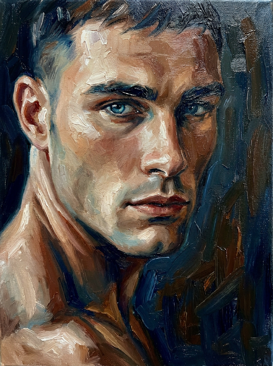 peinture huile sur toile faite sur commande - PORTRAIT DARK