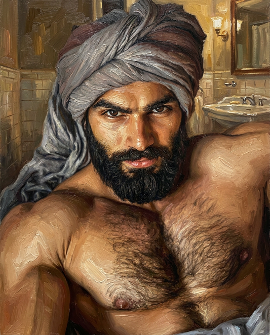 peinture huile sur toile faite sur commande - PORTRAIT HAIRY