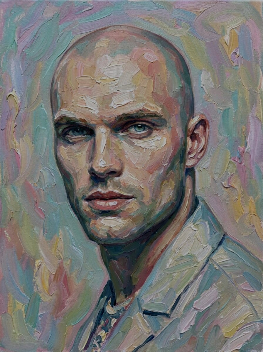 peinture huile sur toile faite sur commande - PORTRAIT BOGOSSE skin
