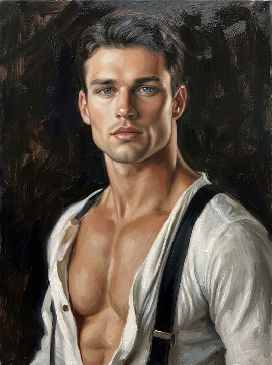 peinture huile sur toile faite sur commande - PORTRAIT BOGOSSE