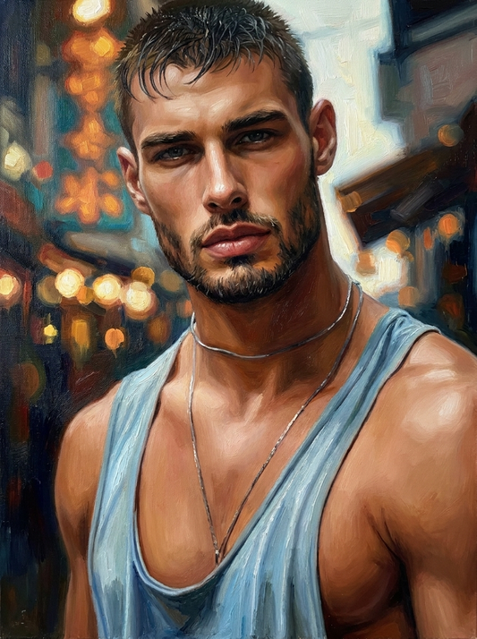 peinture huile sur toile faite sur commande - PORTRAIT BOGOSSE