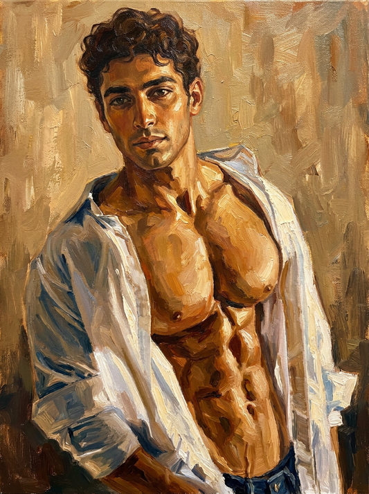 peinture huile sur toile faite sur commande - PORTRAIT BOGOSSE