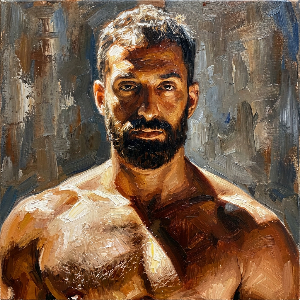 peinture huile sur toile faite sur commande - PORTRAIT BOGOSSE