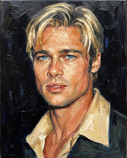 peinture huile sur toile faite sur commande - PORTRAIT BRAD