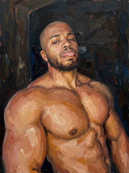 peinture huile sur toile faite sur commande - PORTRAIT BOGOSSE PECS