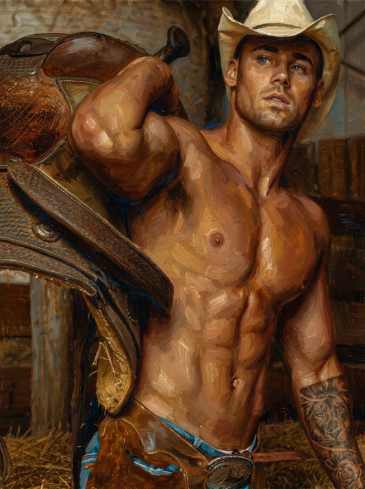 peinture huile sur toile faite sur commande - PORTRAIT RANCH