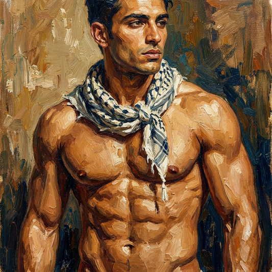 peinture huile sur toile faite sur commande - PORTRAIT JEUNE ORIENTALE