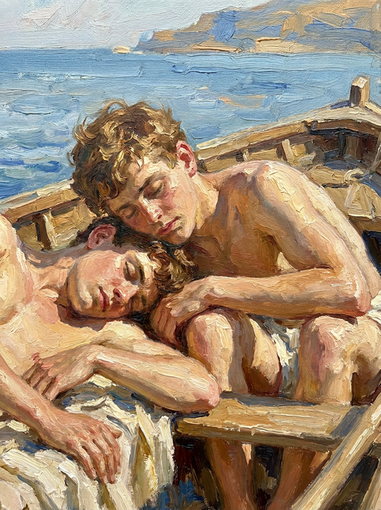 peinture huile sur toile faite sur commande - PORTRAIT GAY LOVE