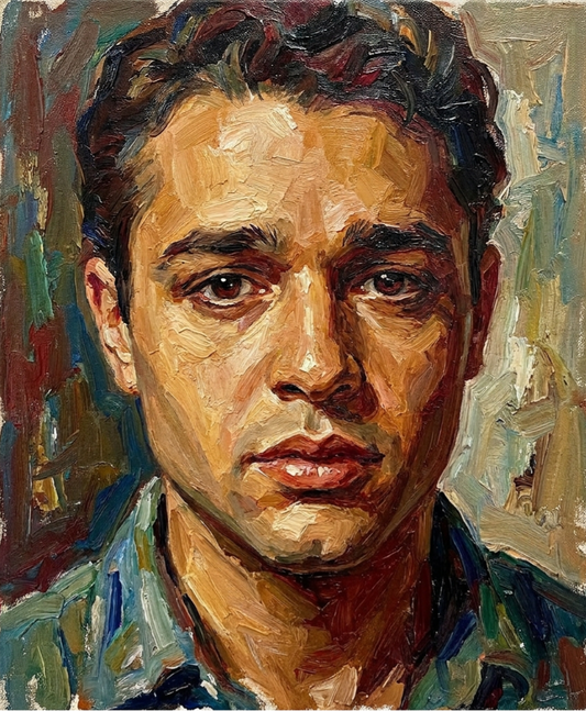peinture huile sur toile faite sur commande - PORTRAIT SAL MINEO