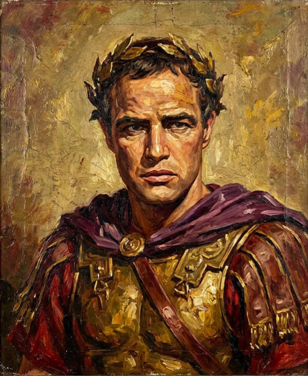 peinture huile sur toile faite sur commande - PORTRAIT CESAR