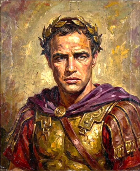 peinture huile sur toile faite sur commande - PORTRAIT CESAR