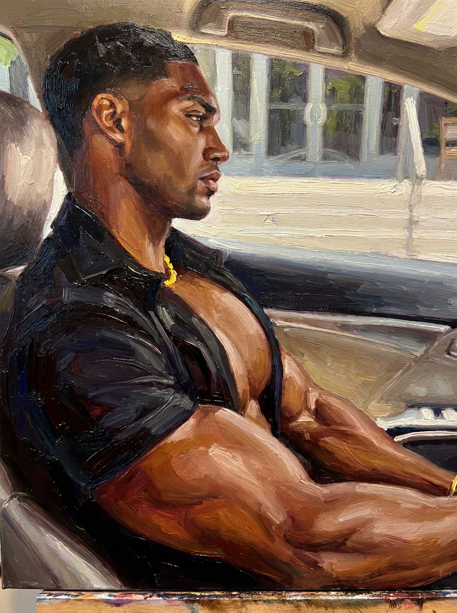 peinture huile sur toile faite sur commande - PORTRAIT BOGOSSE PECS