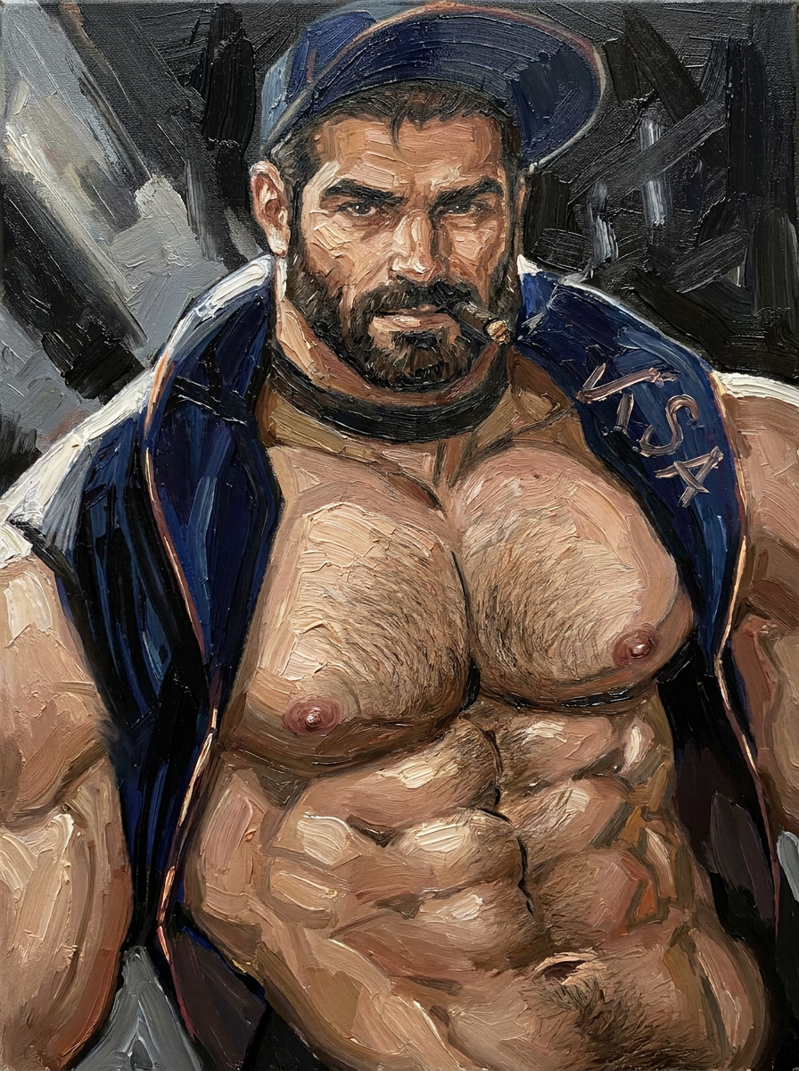peinture huile sur toile faite sur commande - PORTRAIT BOGOSSE PECS