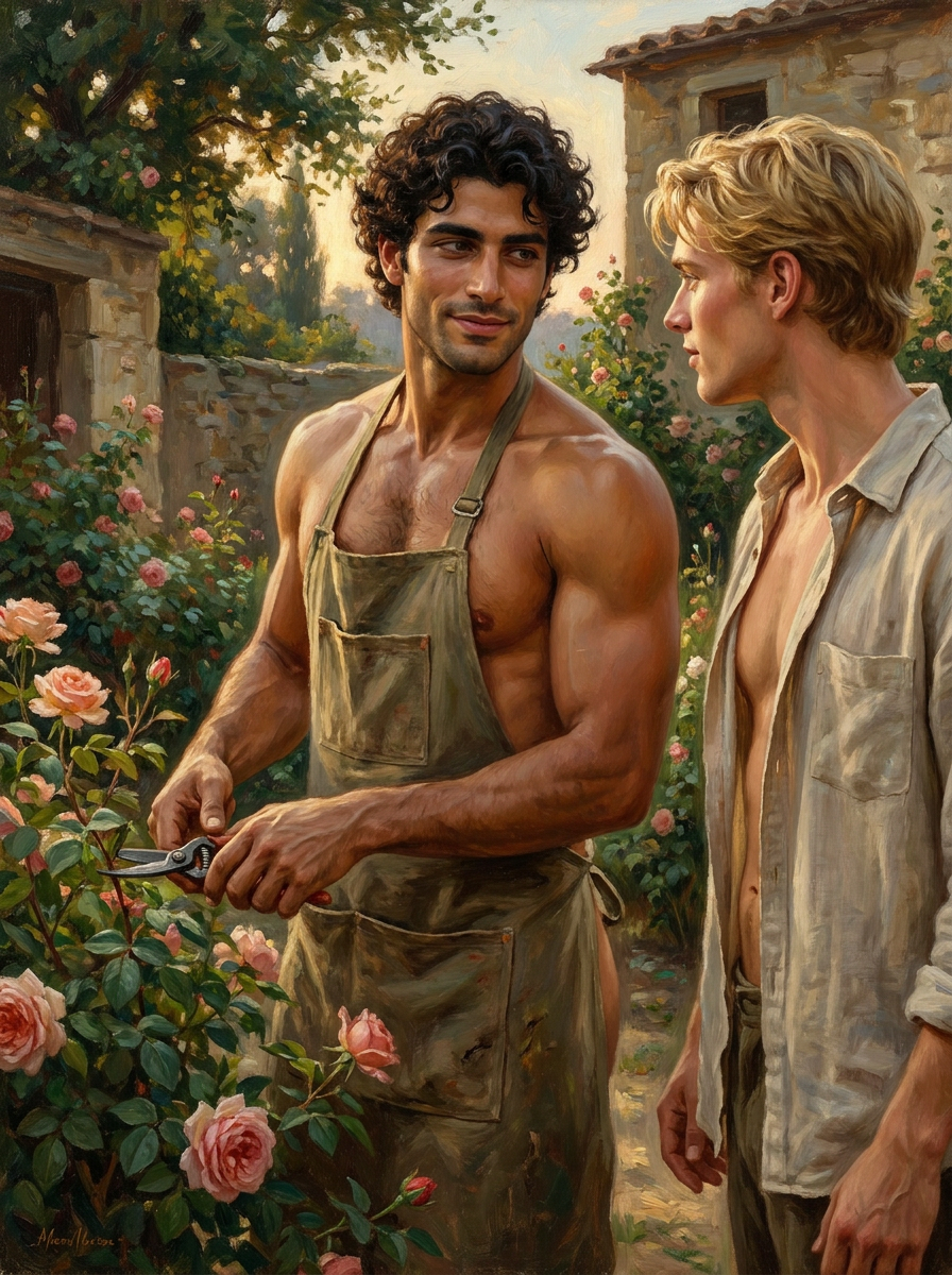 peinture huile sur toile faite sur commande - PORTRAIT BOGOSSE gay lovers