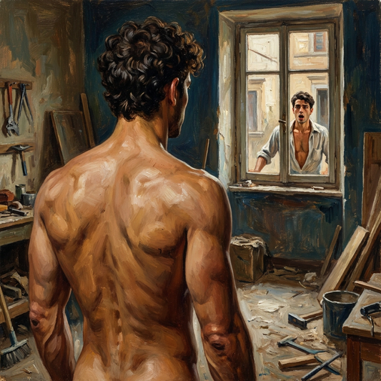 peinture huile sur toile faite sur commande - PORTRAIT BOGOSSE GAY LOVERS