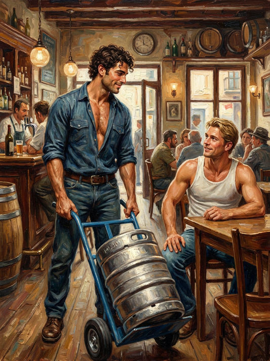 peinture huile sur toile faite sur commande - PORTRAIT BOGOSSE gay lovers