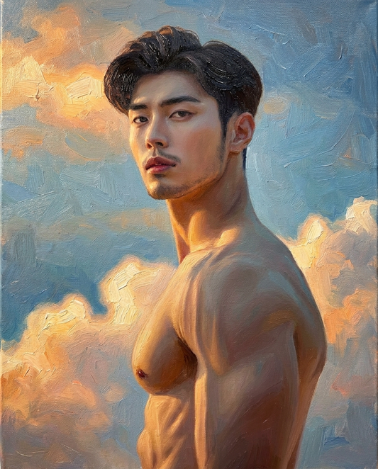 peinture huile sur toile faite sur commande - PORTRAIT BOGOSSE PECS