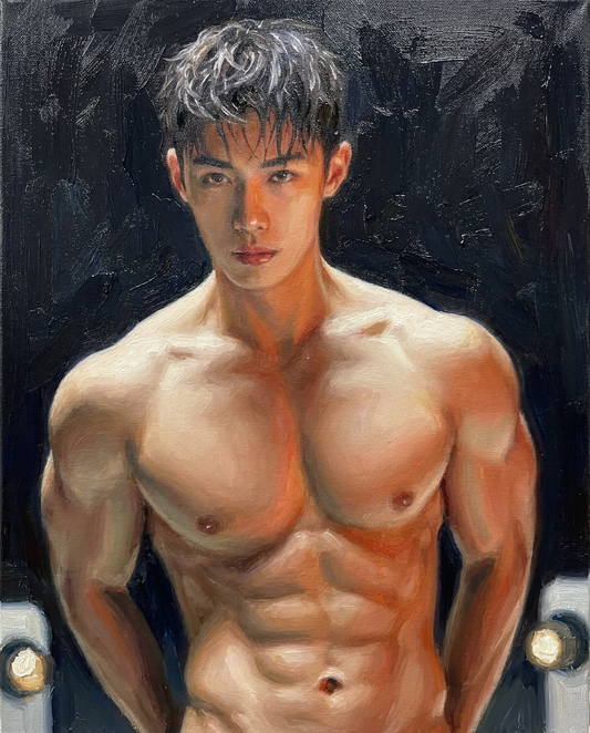 peinture huile sur toile faite sur commande - PORTRAIT BOGOSSE PECS