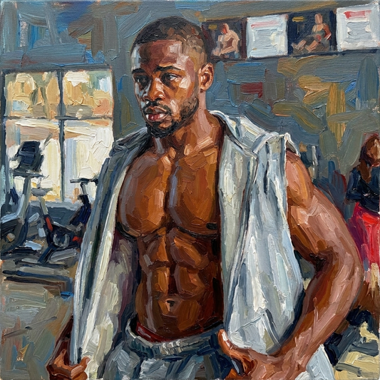 peinture huile sur toile faite sur commande - PORTRAIT BOGOSSE PECS