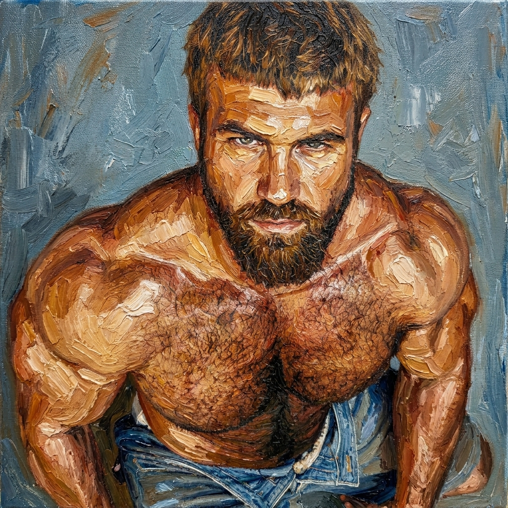 peinture huile sur toile faite sur commande - PORTRAIT BOGOSSE PECS