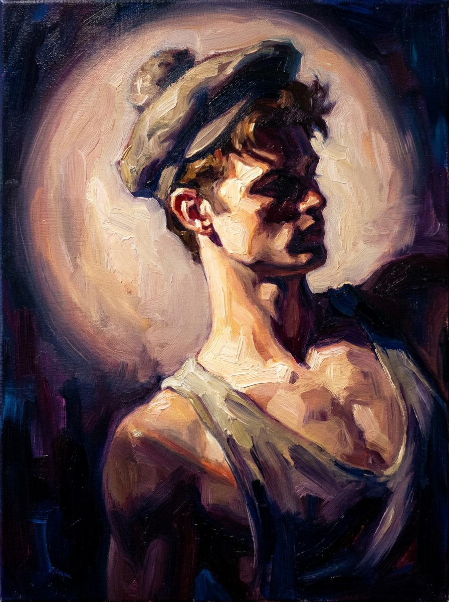 peinture huile sur toile faite sur commande - PORTRAIT BOGOSSE