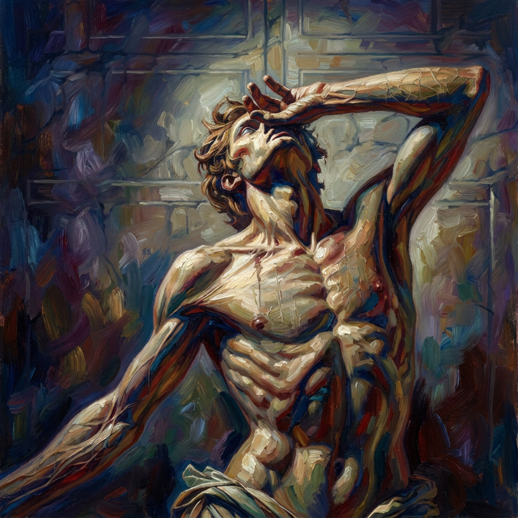 peinture huile sur toile faite sur commande - PORTRAIT ETRANGE