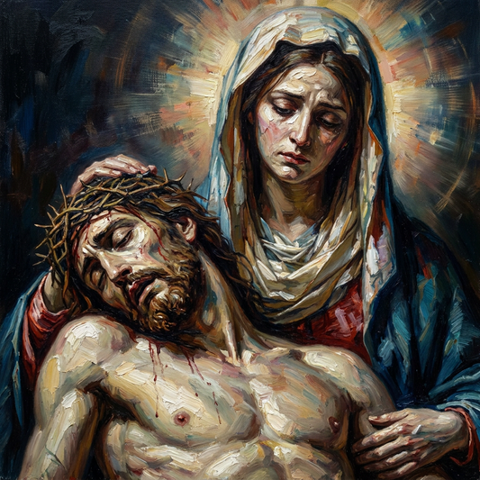 peinture huile sur toile faite sur commande - PORTRAIT PIETA