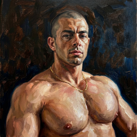 peinture huile sur toile faite sur commande - PORTRAIT BOGOSSE PECS