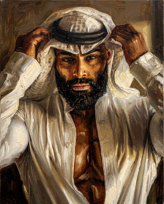 peinture huile sur toile faite sur commande - PORTRAIT DESERT