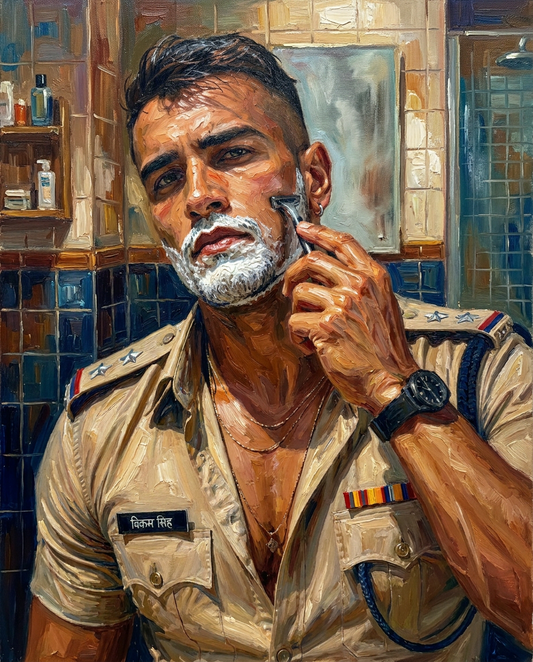 peinture huile sur toile faite sur commande - PORTRAIT FOR MEN