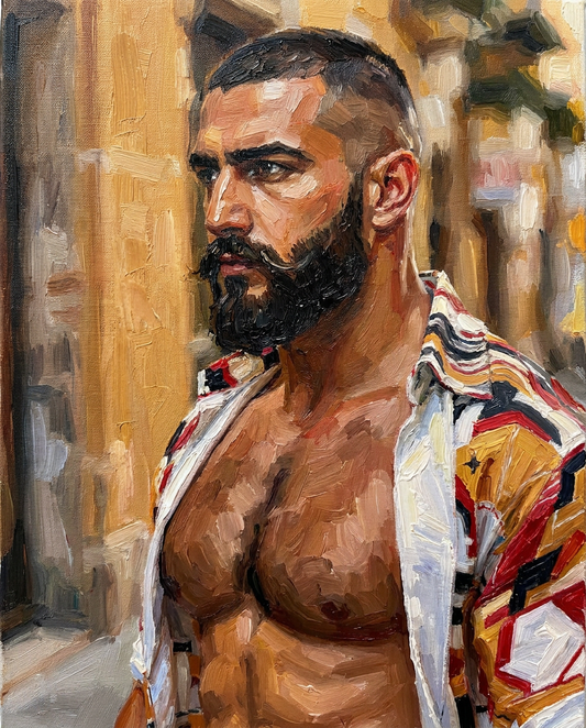 peinture huile sur toile faite sur commande - PORTRAIT BOGOSSE