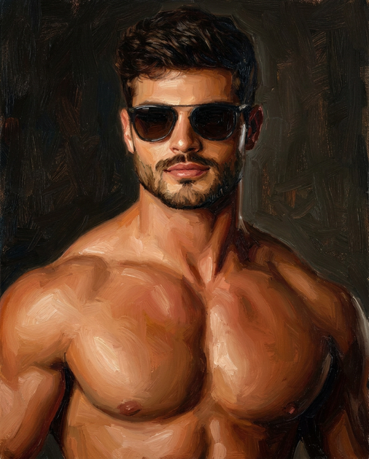 peinture huile sur toile faite sur commande - PORTRAIT BOGOSSE