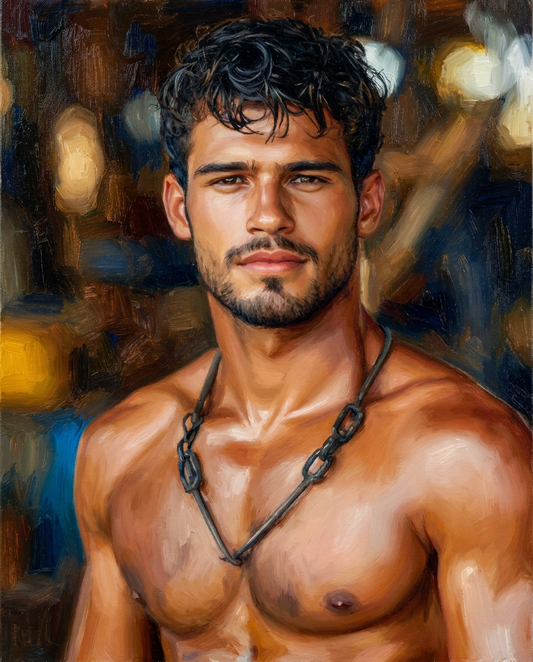 peinture huile sur toile faite sur commande - PORTRAIT BOGOSSE