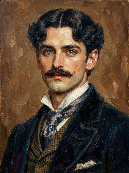 peinture huile sur toile faite sur commande - PORTRAIT MONSIEUR