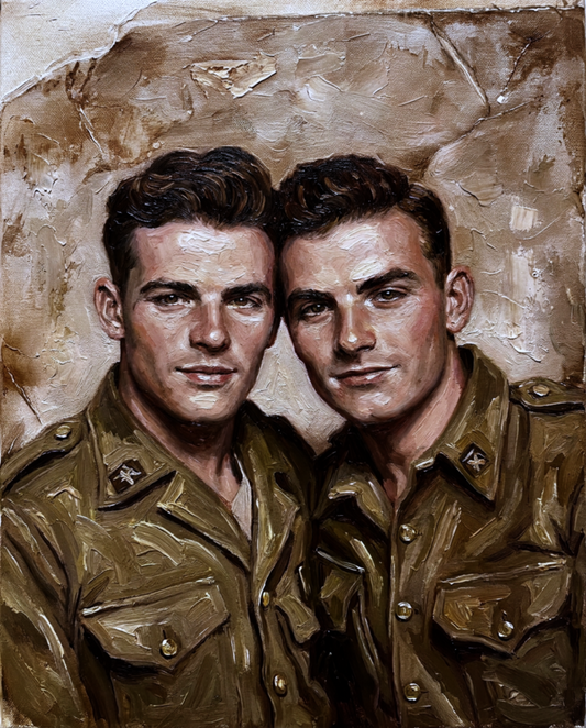 peinture huile sur toile faite sur commande - PORTRAIT LOVERS