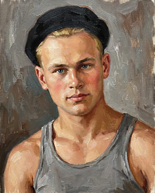 peinture huile sur toile faite sur commande - PORTRAIT MIGNON
