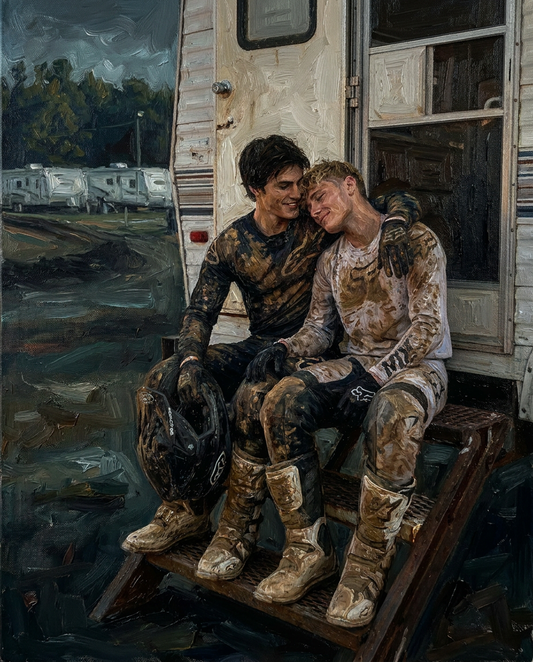 peinture huile sur toile faite sur commande - PORTRAIT GAY LOVERS