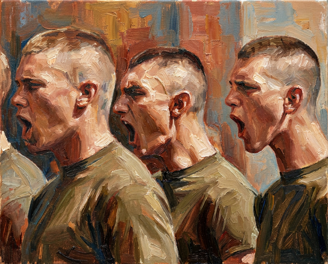 peinture huile sur toile faite sur commande - PORTRAIT ARMY