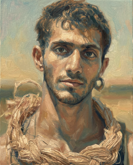 peinture huile sur toile faite sur commande - PORTRAIT PECHEUR