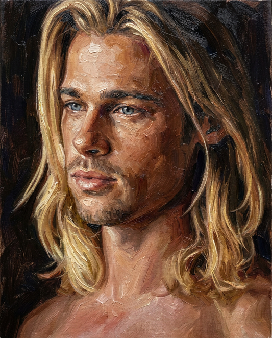 peinture huile sur toile faite sur commande - PORTRAIT BRAD