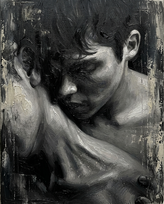 peinture huile sur toile faite sur commande - PORTRAIT GAY LOVERS
